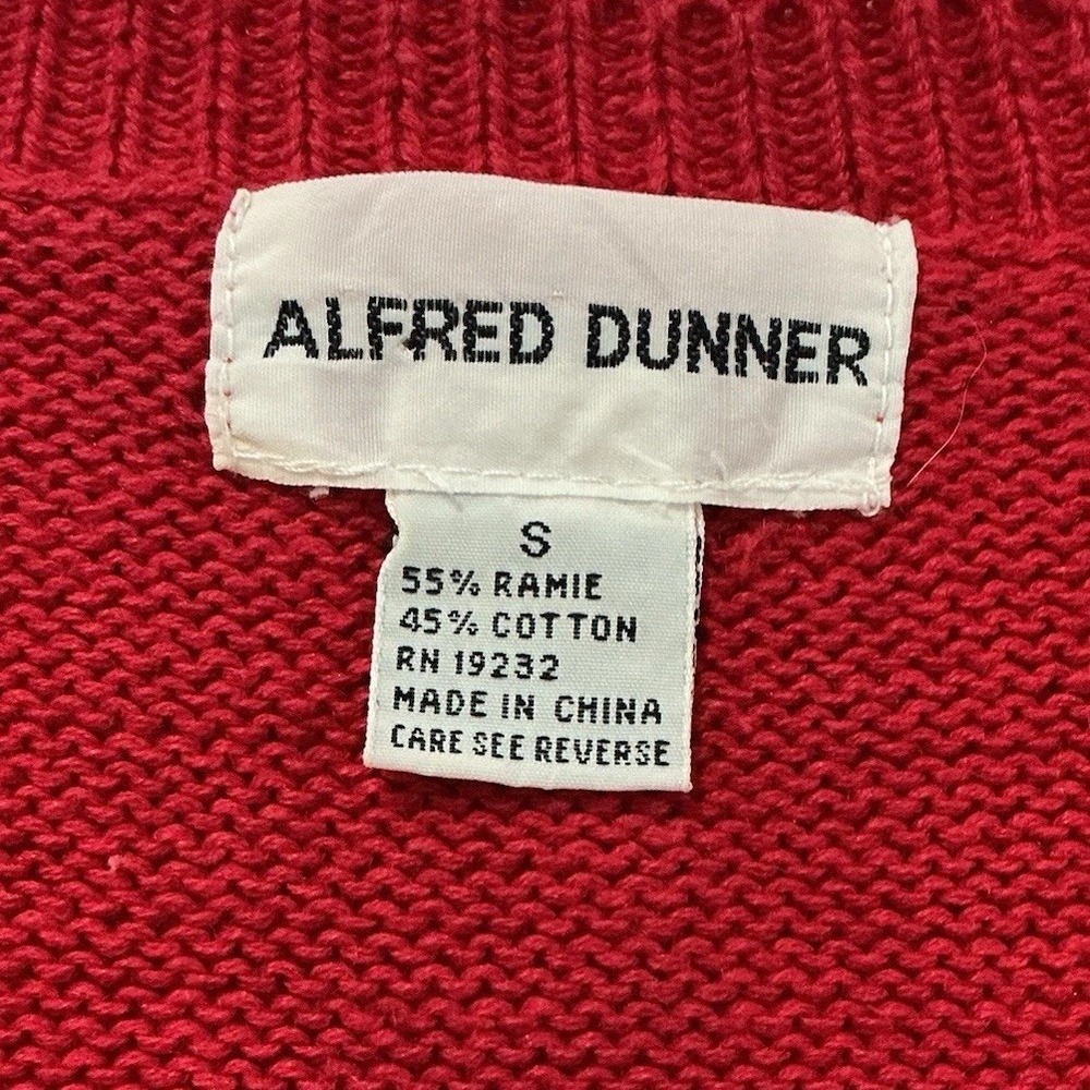 Alfred Dunner Scottie Dogs Red Knit Vest Sz. Small Vintage90s Cottagecore Preppy - Picture 8 of 13